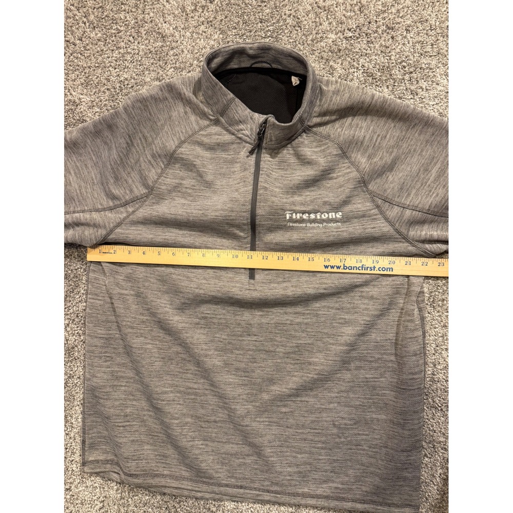 Firestone Building Products Shirt Mens XL Heather Gray 1/4 Zip‎ Pullover Fleece - Picture 5 of 8
